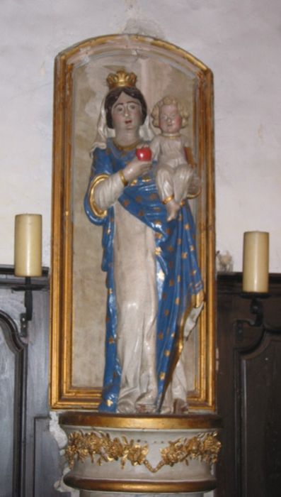 statue : Vierge à l'Enfant - © Ministère de la Culture (France), Conservation des antiquités et des objets d’art du Calvados – Tous droits réservés