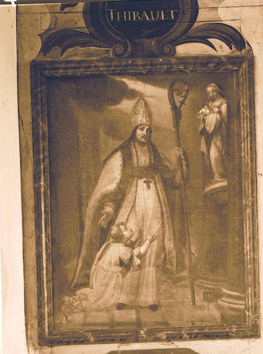tableau : Saint Thibaut - © Ministère de la Culture (France), Conservation des antiquités et des objets d’art du Calvados – Tous droits réservés 