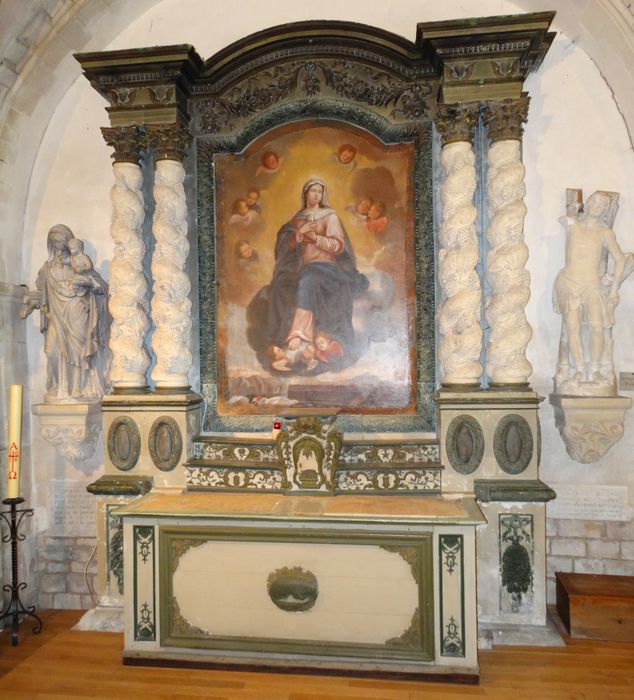 maître-autel, retable, tableau : Assomption de la Vierge