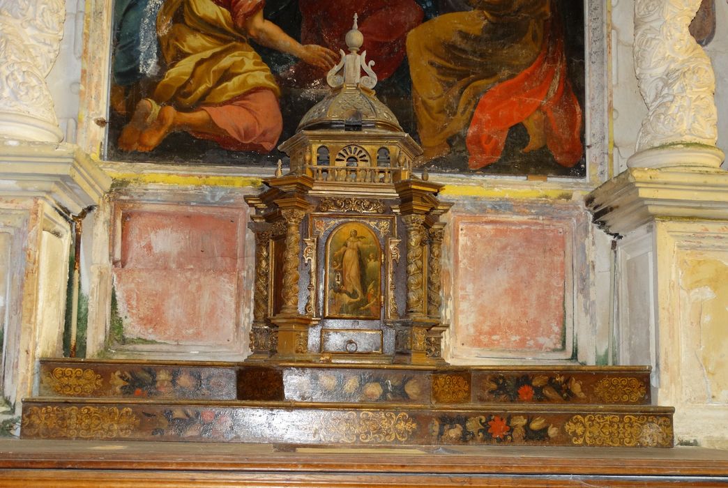 tabernacle du maître-autel, retable, tableau : Pentecôte