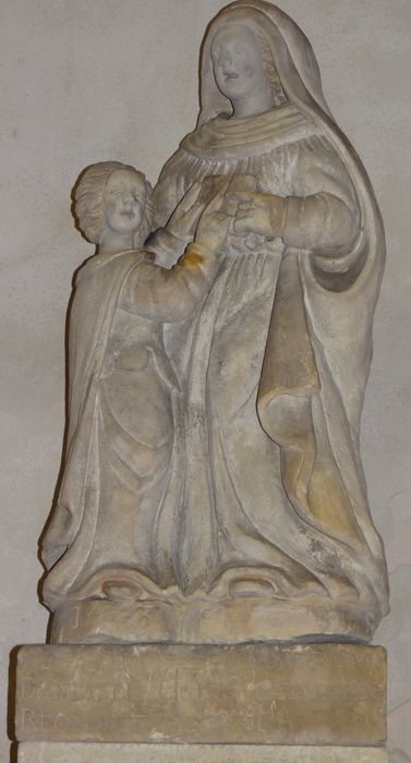 groupe sculpté : Éducation de la Vierge