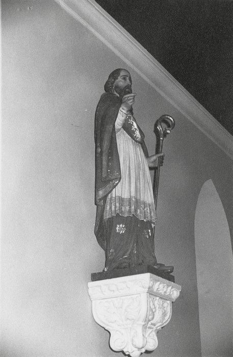 statue : Saint Marcouf ? - © Ministère de la Culture (France), Conservation des antiquités et des objets d’art du Calvados – Tous droits réservés 