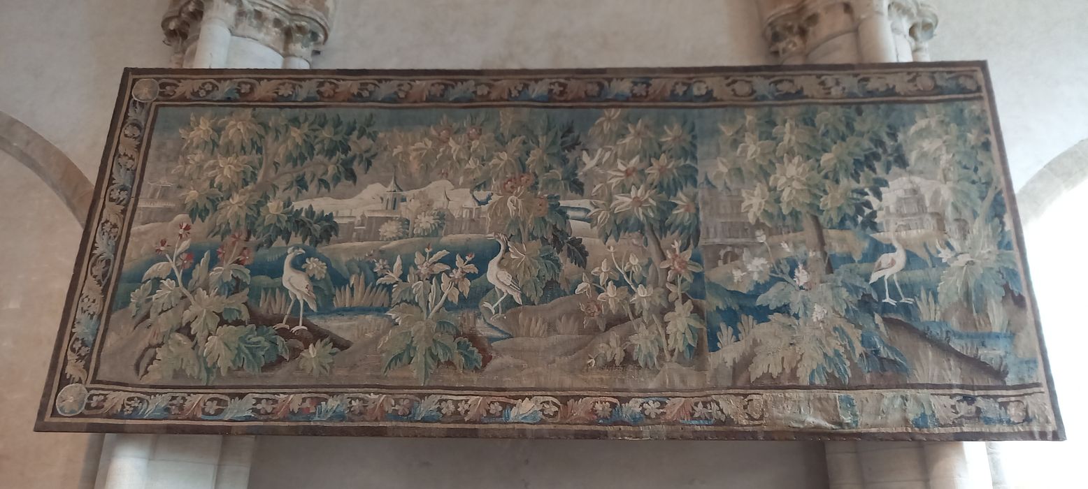 pièce murale : verdures et oiseaux
