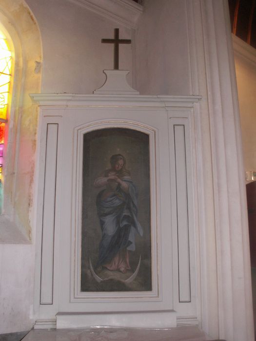 retable latéral nord, tableau : Immaculée Conception - © Ministère de la Culture (France), Conservation des antiquités et des objets d’art du Calvados – Tous droits réservés 