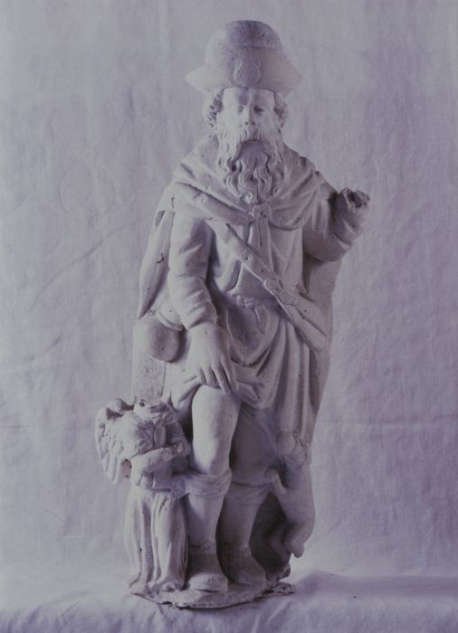groupe sculpté : Saint Roch - © Ministère de la Culture (France), Conservation des antiquités et des objets d’art du Calvados – Tous droits réservés 