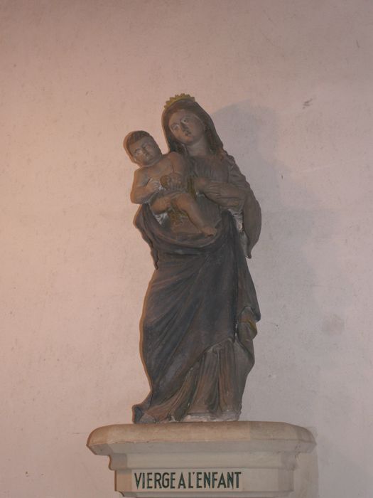statue : Vierge à l'Enfant - © Ministère de la Culture (France), Conservation des antiquités et des objets d’art du Calvados – Tous droits réservés 