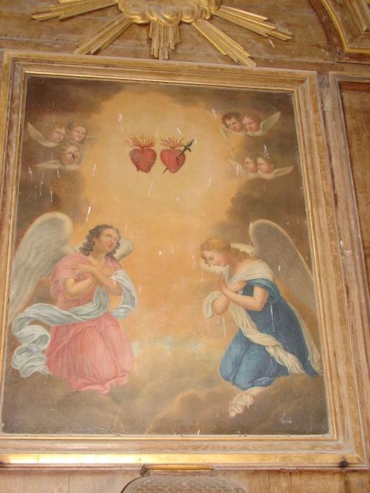 tableau : Adoration du saint sacrement par les anges