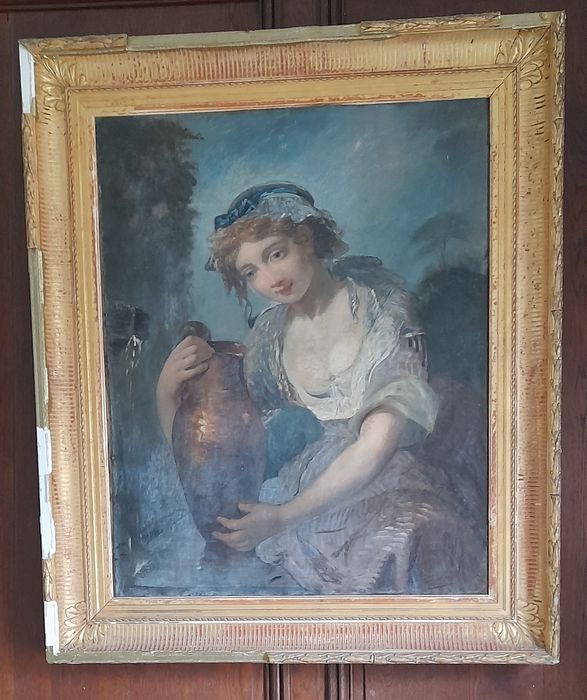 tableau : Femme portant une cruche