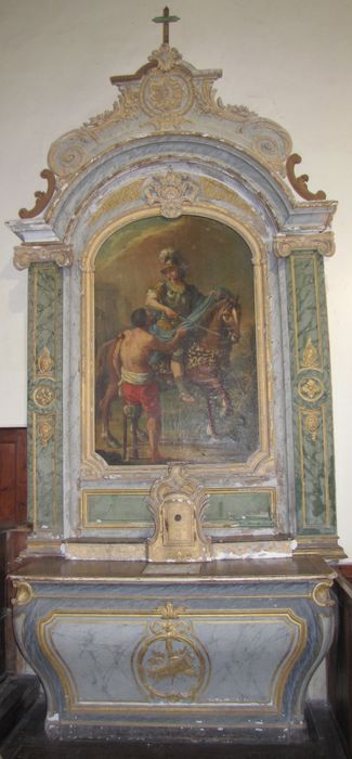 autel, retable, tableau : Charité de saint Martin