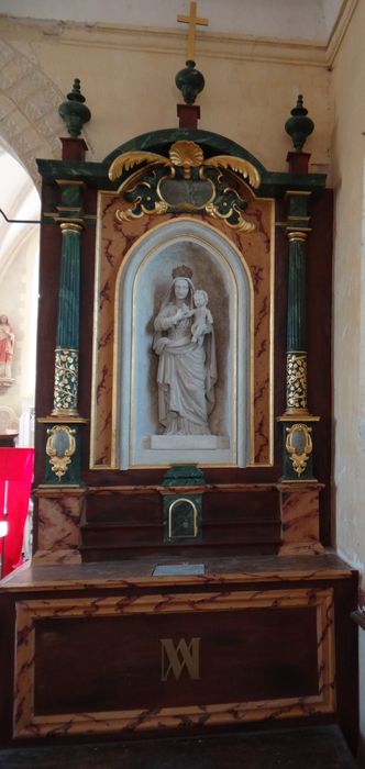 autel latéral sud, tabernacle, retable