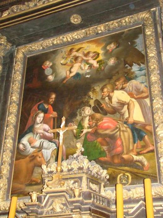 tableau du retable du maître-autel : Adoration des bergers
