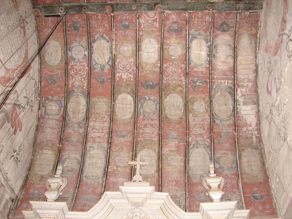 peintures de la voûte de la nef et du croisillon sud