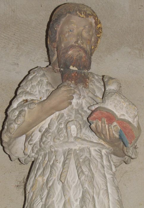 statue : saint Jean-Baptiste, vue partielle
