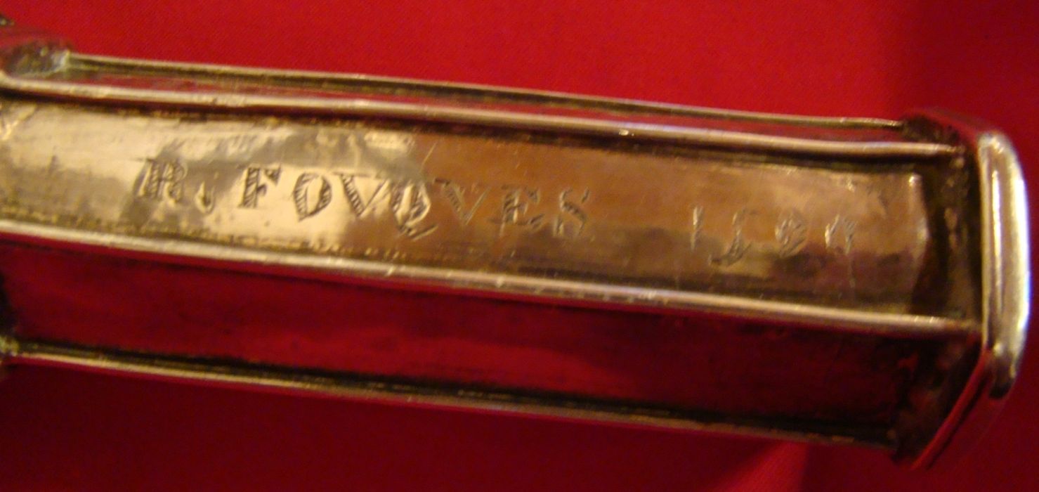 croix de procession, détail de l’inscription
