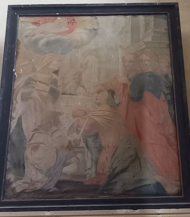 Tableau et son cadre : Présentation de Jésus au Temple
