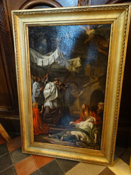 tableau : Saint Charles Borromée visitant les pestiférés de Milan
