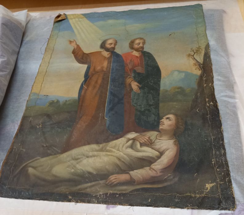 bannière de procession : Saints Côme et Damien