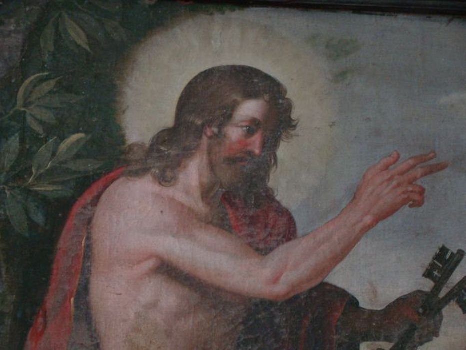 tableau : Donation des clés du ciel à Saint Pierre, détail