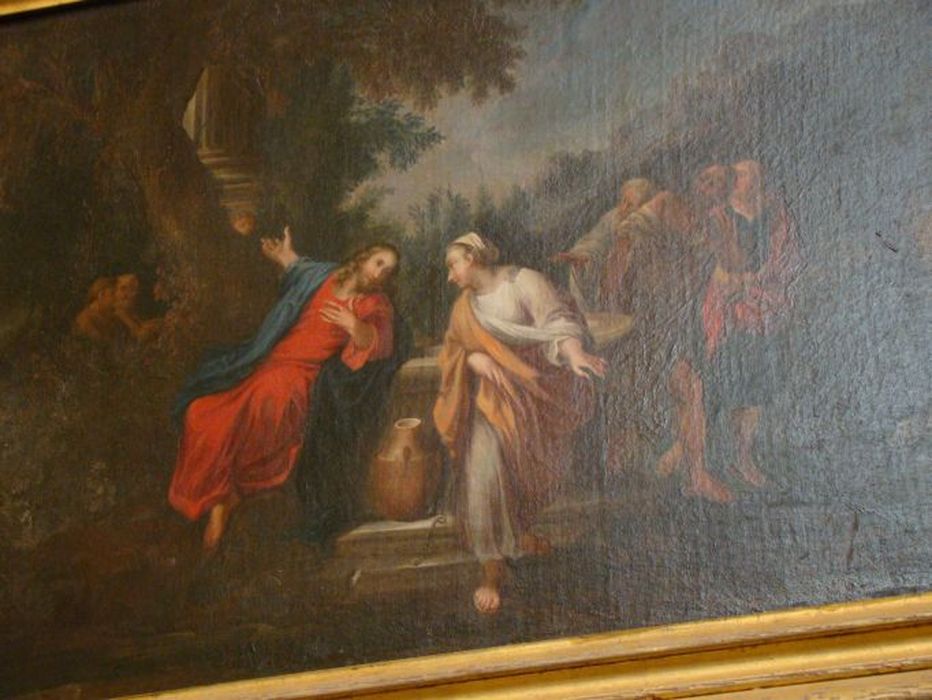 tableau : Jésus et la samaritaine, vue partielle