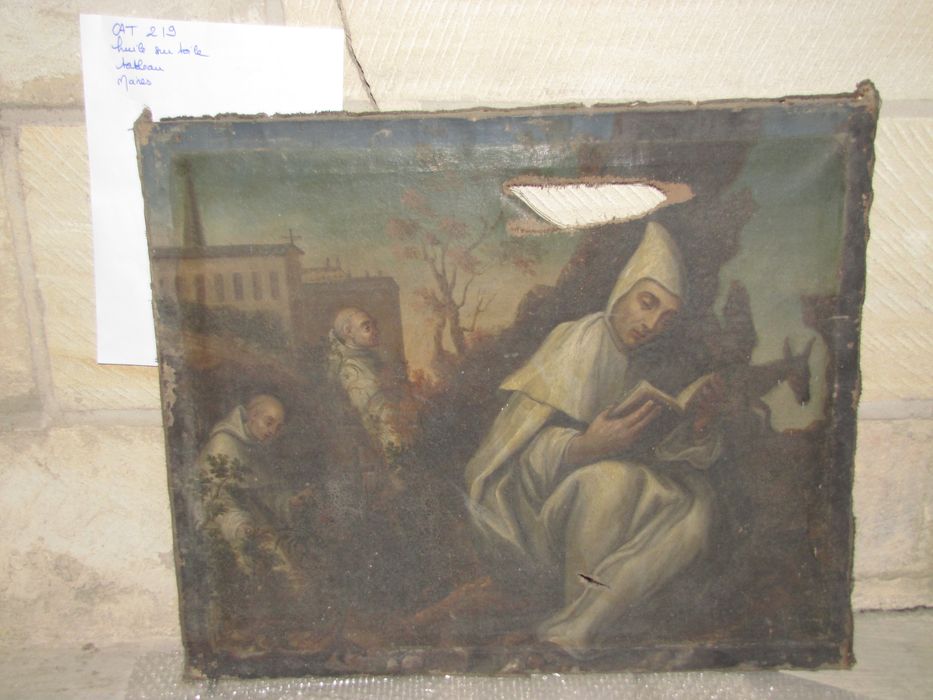 Tableau : Saint vêtu d'une coule