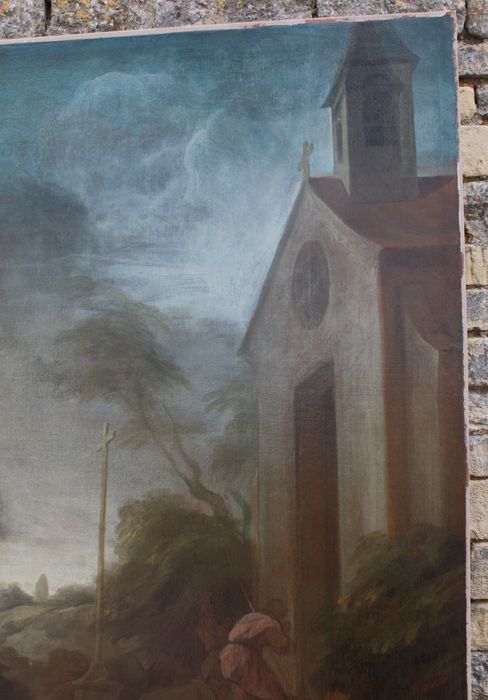 tableau : Saint Hymer dans la solitude, détail