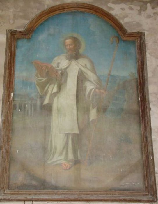 tableau : Abbé vêtu de blanc (Saint Hymer ?)