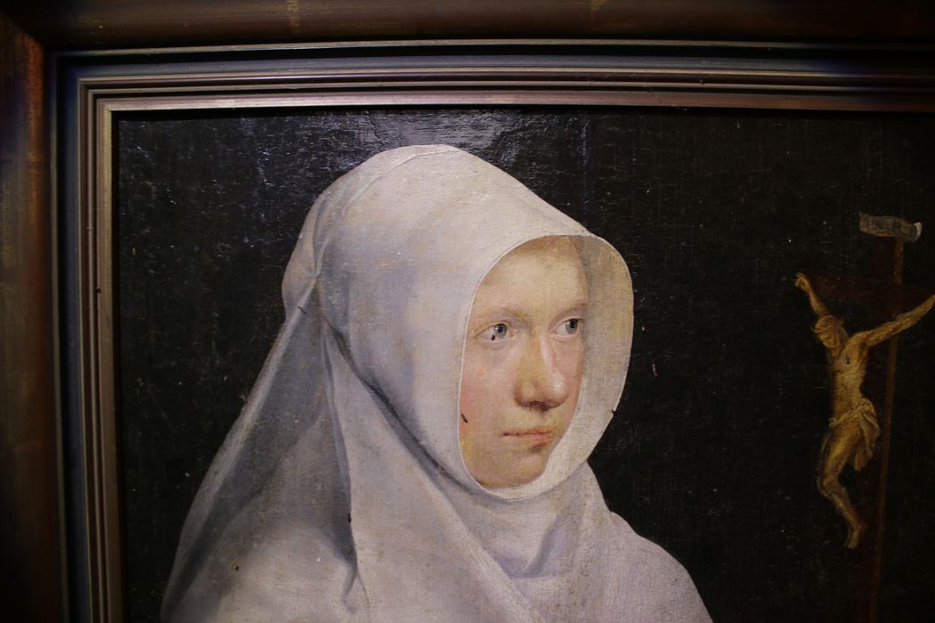 tableau : portrait de religieuse, vue partielle