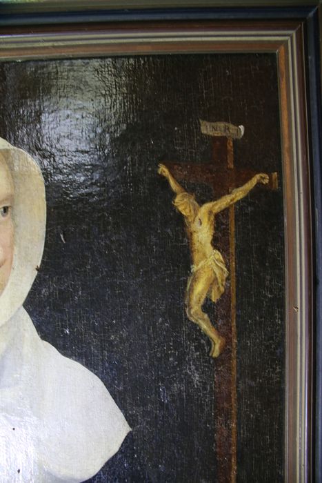 tableau : portrait de religieuse, détail