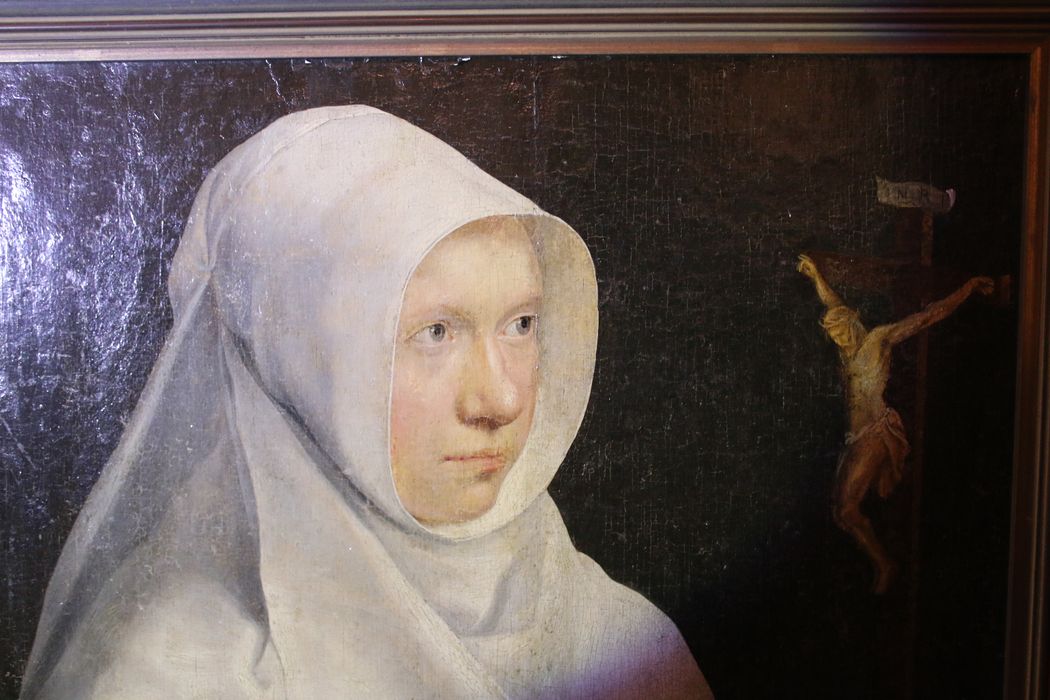 tableau : portrait de religieuse, vue partielle