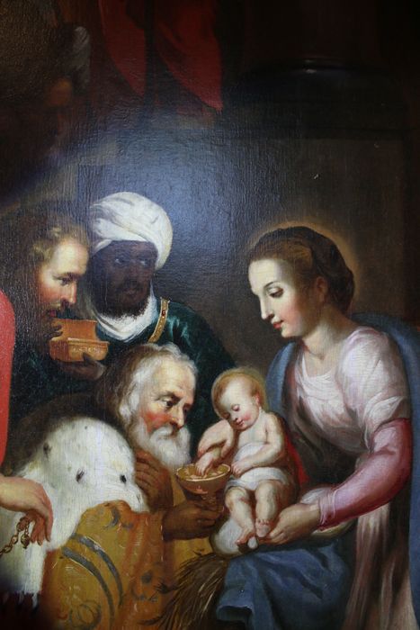 tableau : Adoration des Mages, vue partielle