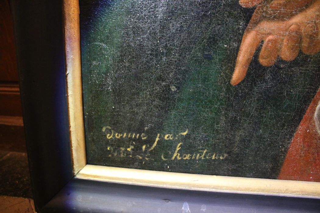 tableau : Apparition du Christ à sa mère, détail de la signature
