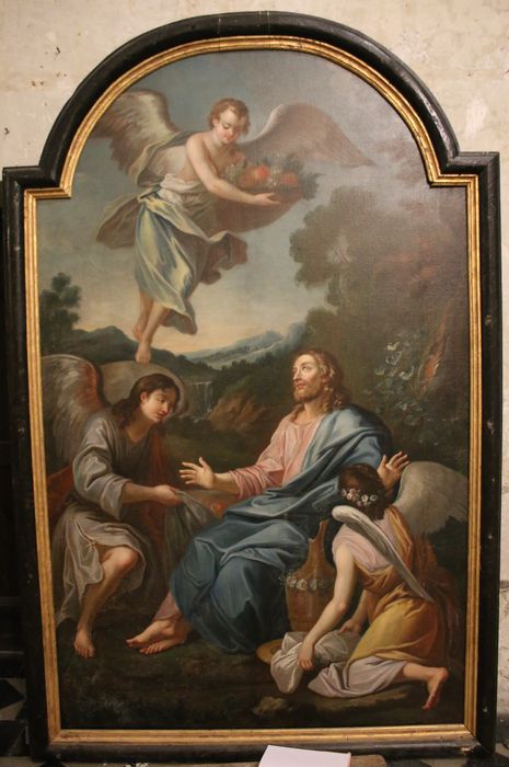 tableau : Christ servi par les anges