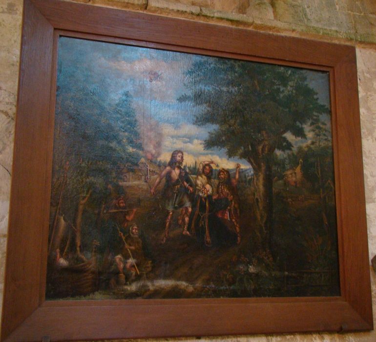 Tableau et son cadre : Martyre de saint Wambert