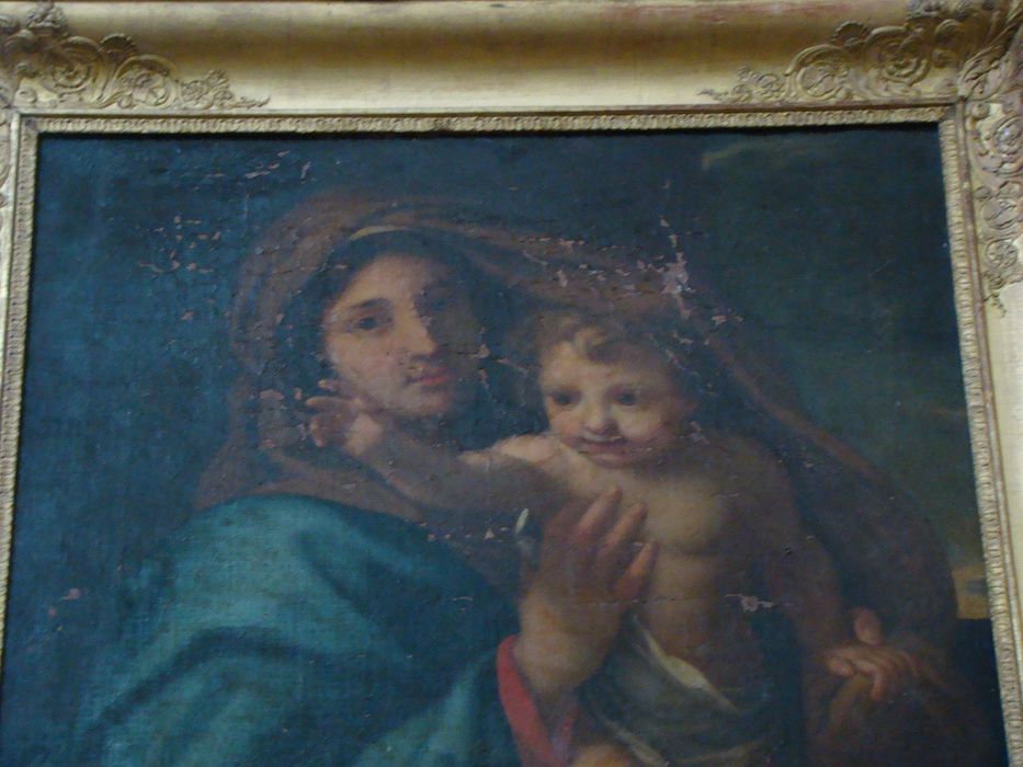 tableau : Vierge à l’Enfant, vue partielle