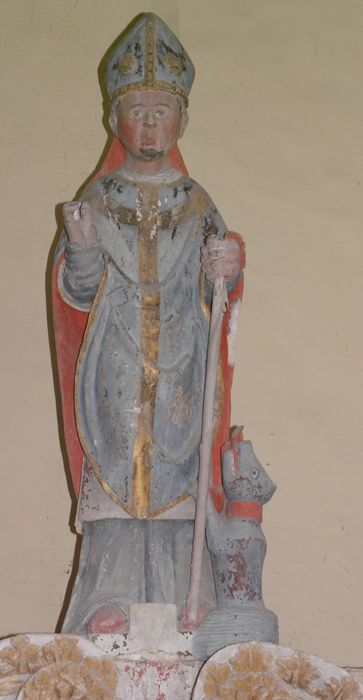 2 statues : saint Sulpice, saint Vigor