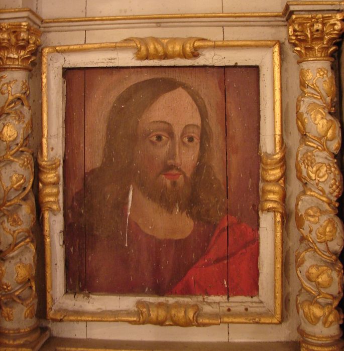 retable, détail d’un panneau peint : Christ