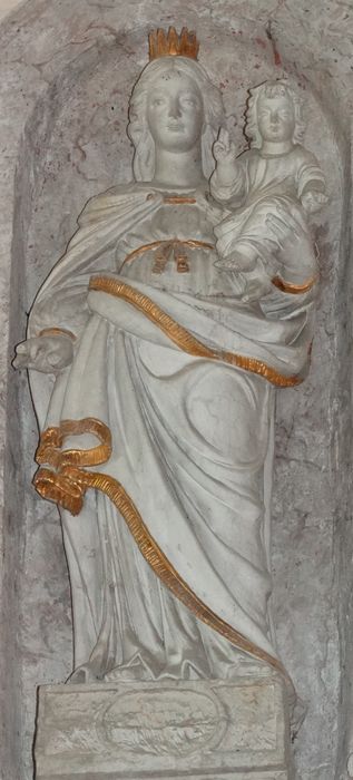 2 statues : Vierge à l'Enfant, saint Joseph