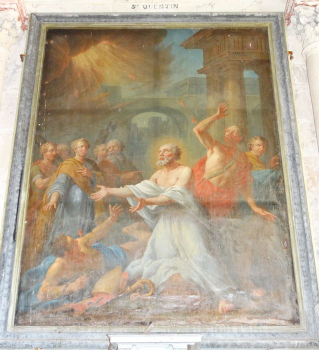 tableau : Saint Quentin fustigé par Arixio