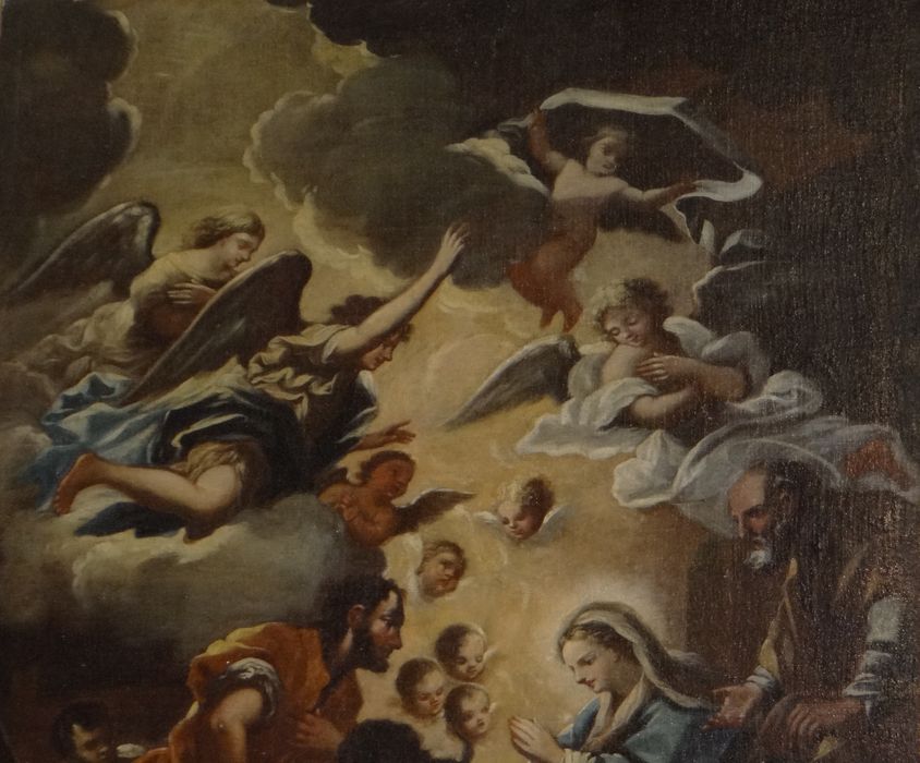 tableau : Adoration des bergers, détail