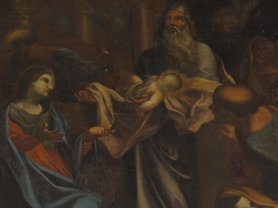 tableau : Présentation de Jésus au temple, vue partielle