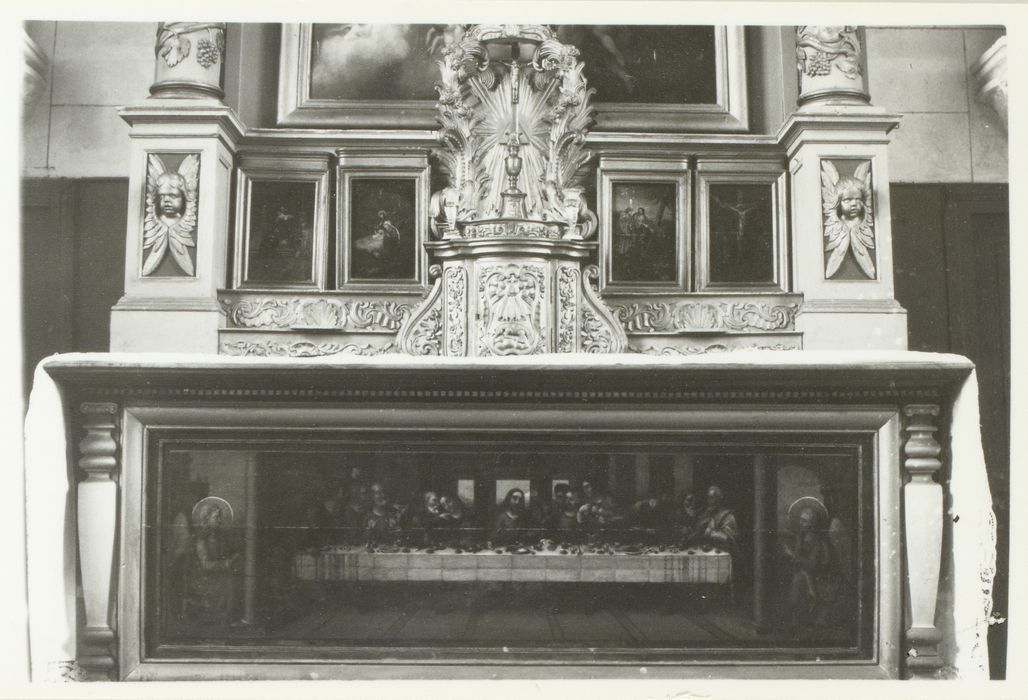 devant d'autel : Cène, tabernacle, exposition