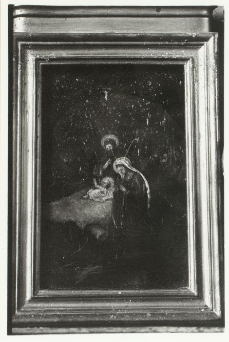retable, détail d’un panneau peint