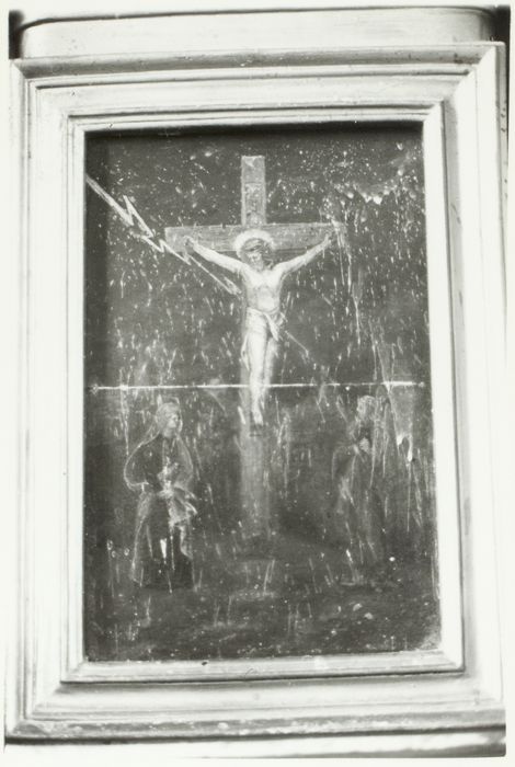 retable, détail d’un panneau peint