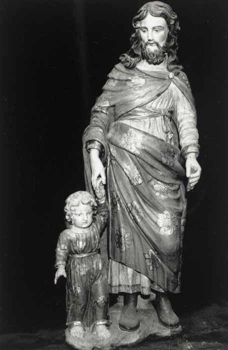 groupe sculpté : saint Joseph et l'Enfant Jésus