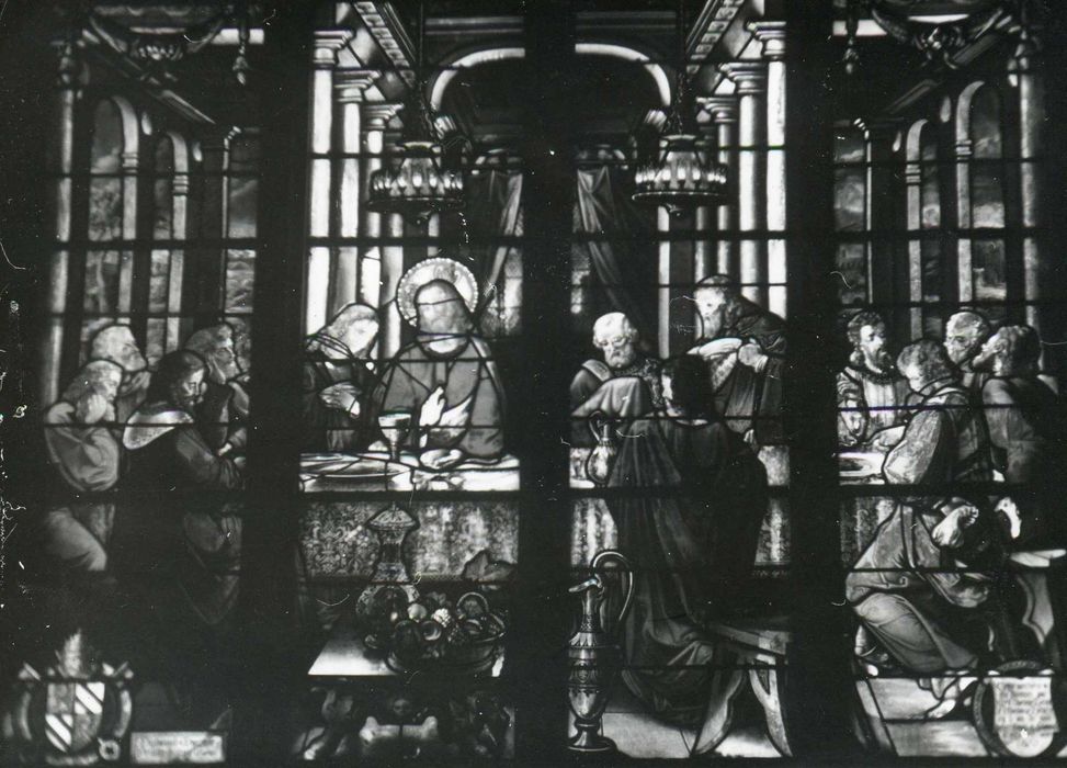 verrière : Cène, détail