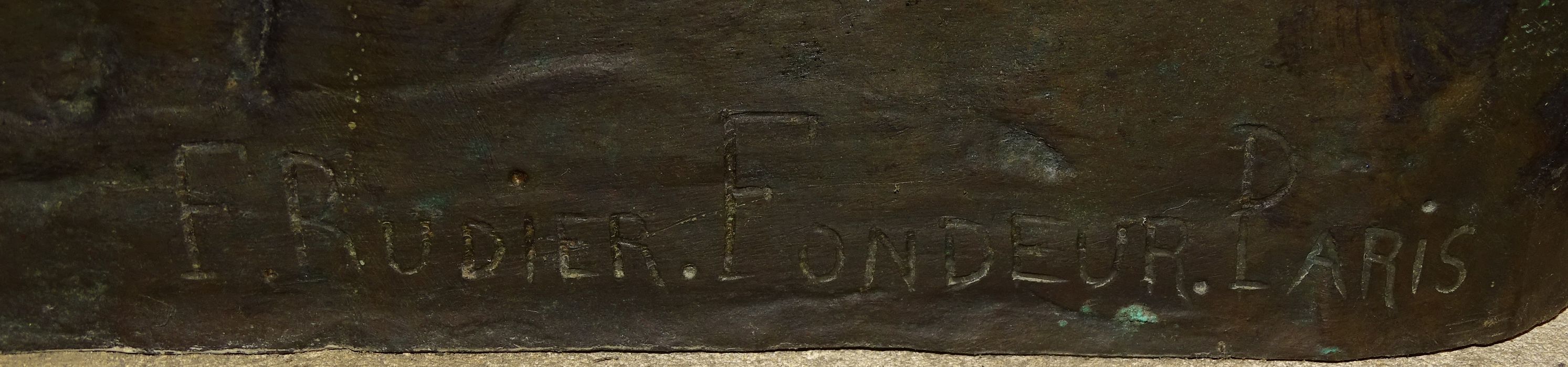 statue : Ange n°2, détail de la signature
