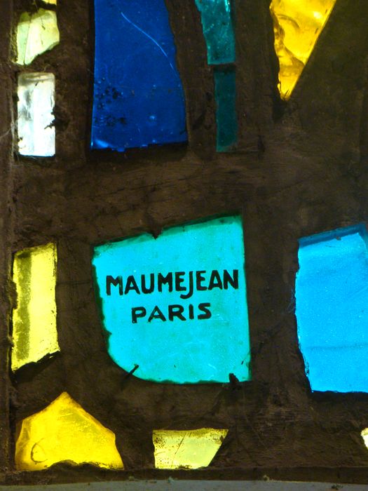 verrière, détail de la signature