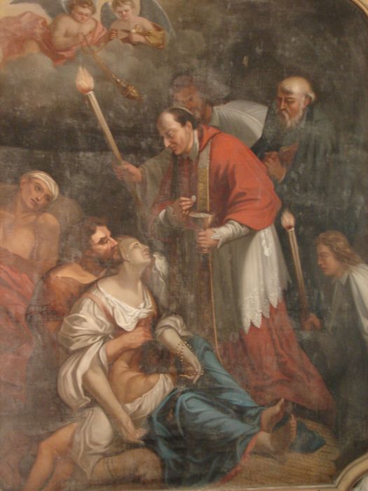 tableau : Peste de Milan (la), vue partielle