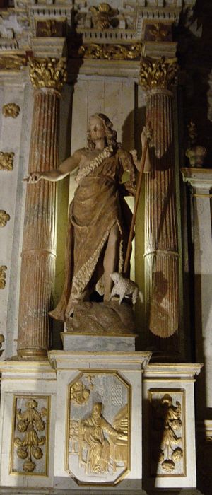 2 statues : saint Germain, saint Jean-Baptiste