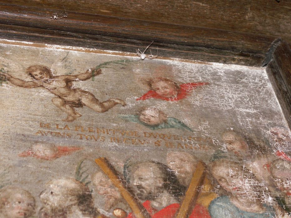 tableau : Christ en croix rédempteur de l'univers, détail